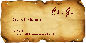 Csiki Gyoma névjegykártya